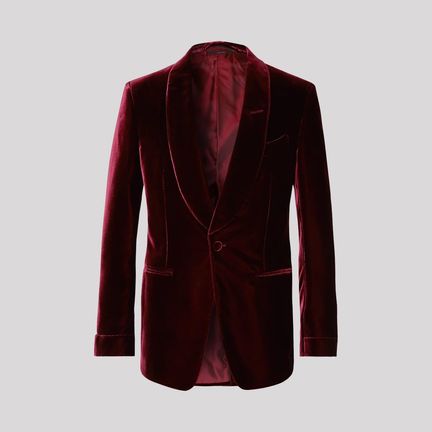 Tom Ford Burgundy Velvet Tuxedo Jacket
