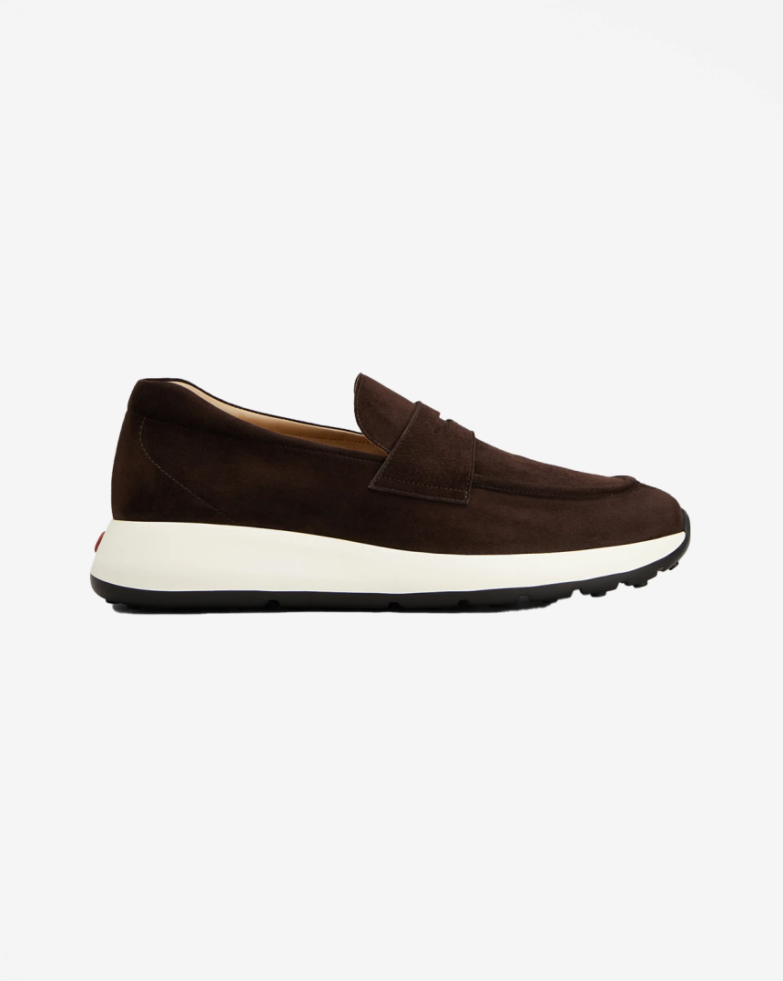 Red Dot Sporty Loafers in Pashmy Suede