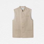 SIRPLUS Herringbone Nehru Waistcoat