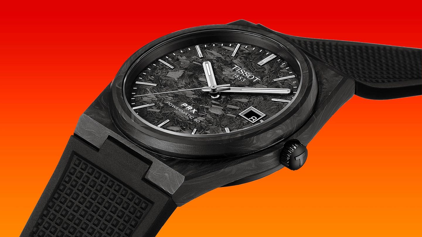 Sober and serious, Tissot’s new PRX Powermatic 80 Carbon brings a restrained style to the office