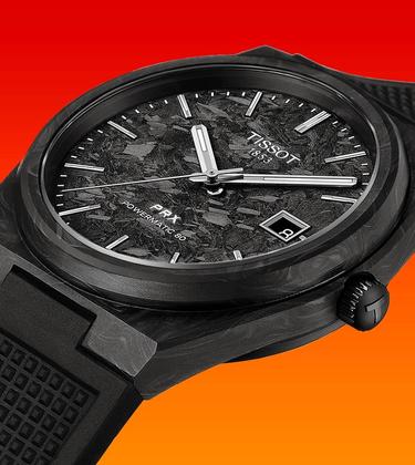 Sober and serious, Tissot’s new PRX Powermatic 80 Carbon brings a restrained style to the office