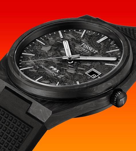 Sober and serious, Tissot’s new PRX Powermatic 80 Carbon brings a restrained style to the office