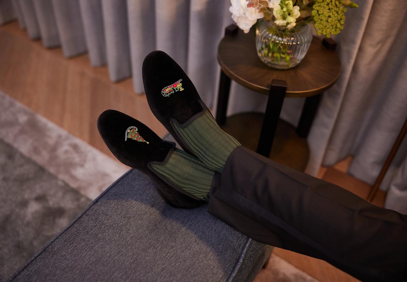 Crockett & Jones Festive Slippers