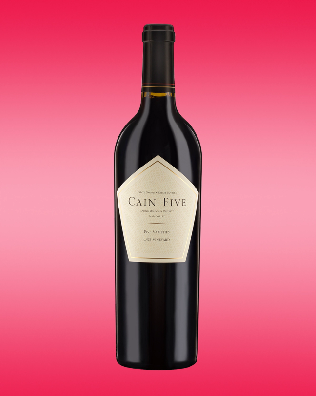 Bottle of 2016 Cain Five