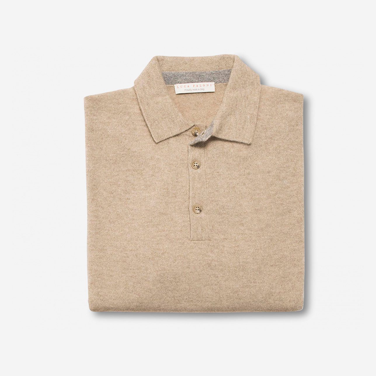 Luca Faloni Pure Cashmere Polo Sweater