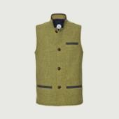 Mens Leaf Green gilet by Darzi