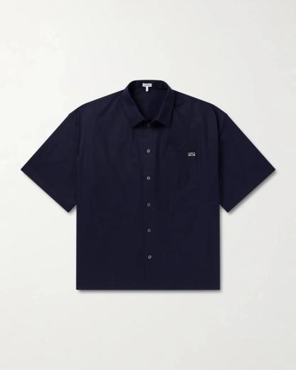Anagram-Embroidered Cotton-Twill Shirt