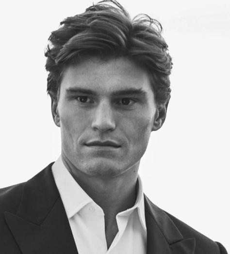 Oliver Cheshire shot by Adam Fussell for Gentleman's Journal black and white