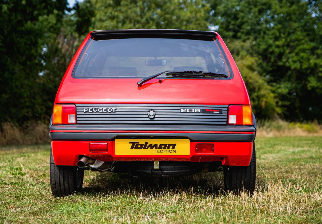 Read end of Red Peugeot 205 GTi Tolman Edition