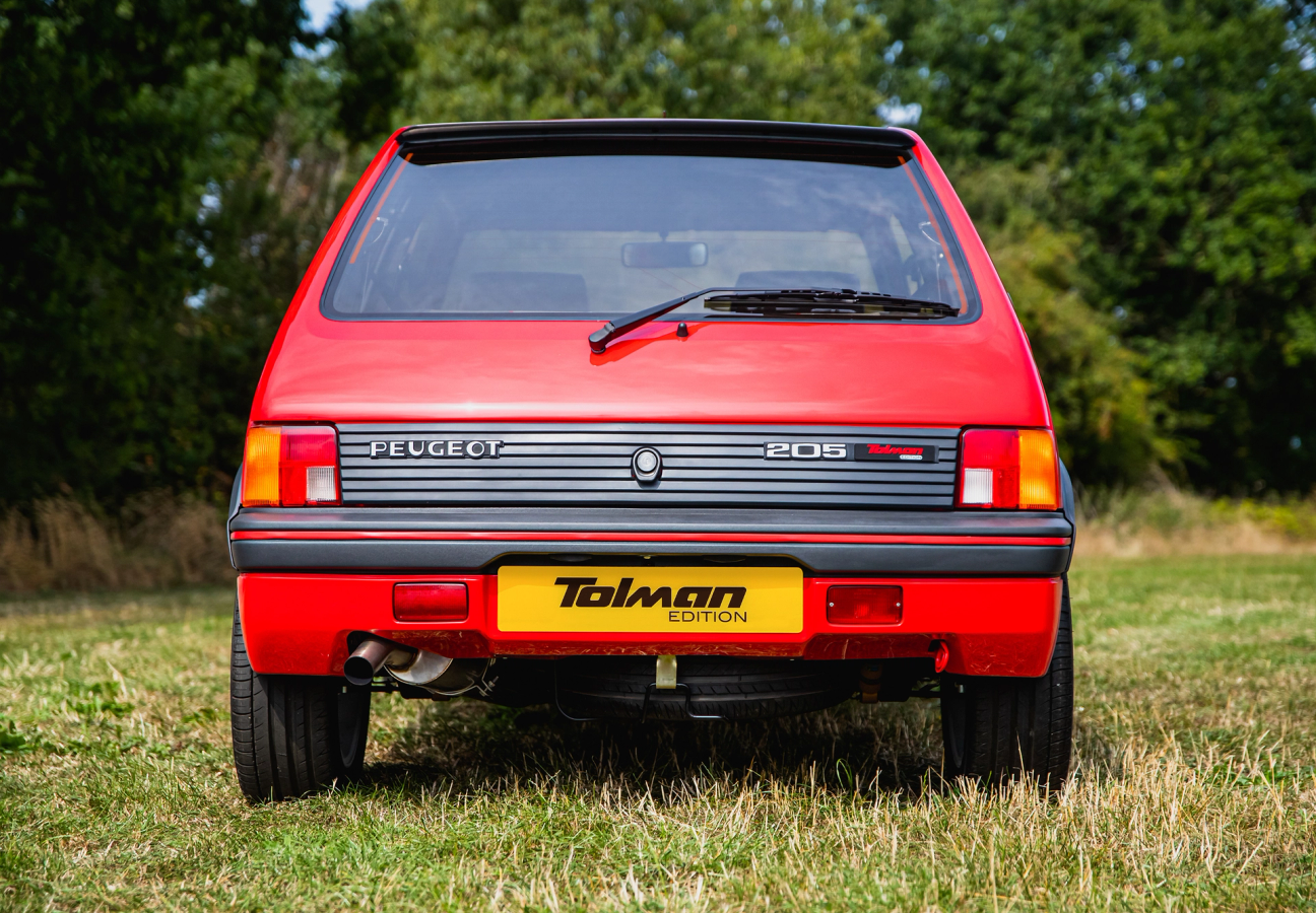 Read end of Red Peugeot 205 GTi Tolman Edition