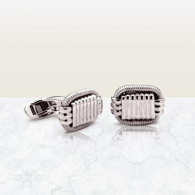 Elephant Hair Silver Cufflinks