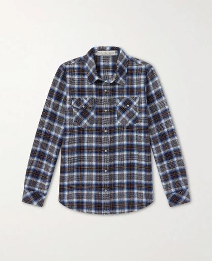 Lightning Checked Cashmere Shirt