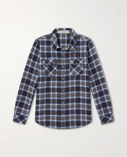 Lightning Checked Cashmere Shirt