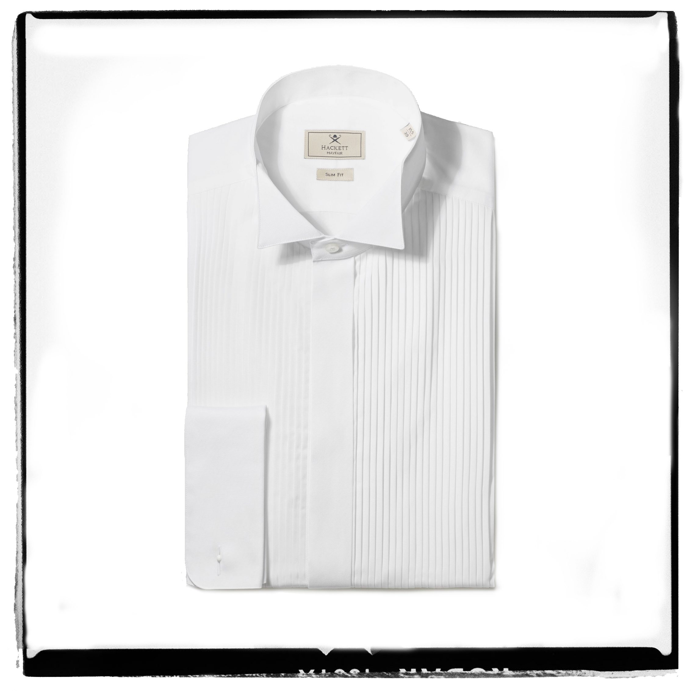 Hackett Wing Tip Pleat Front Shirt