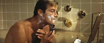 james bond grooming roger moore 007 bath shaving live let die