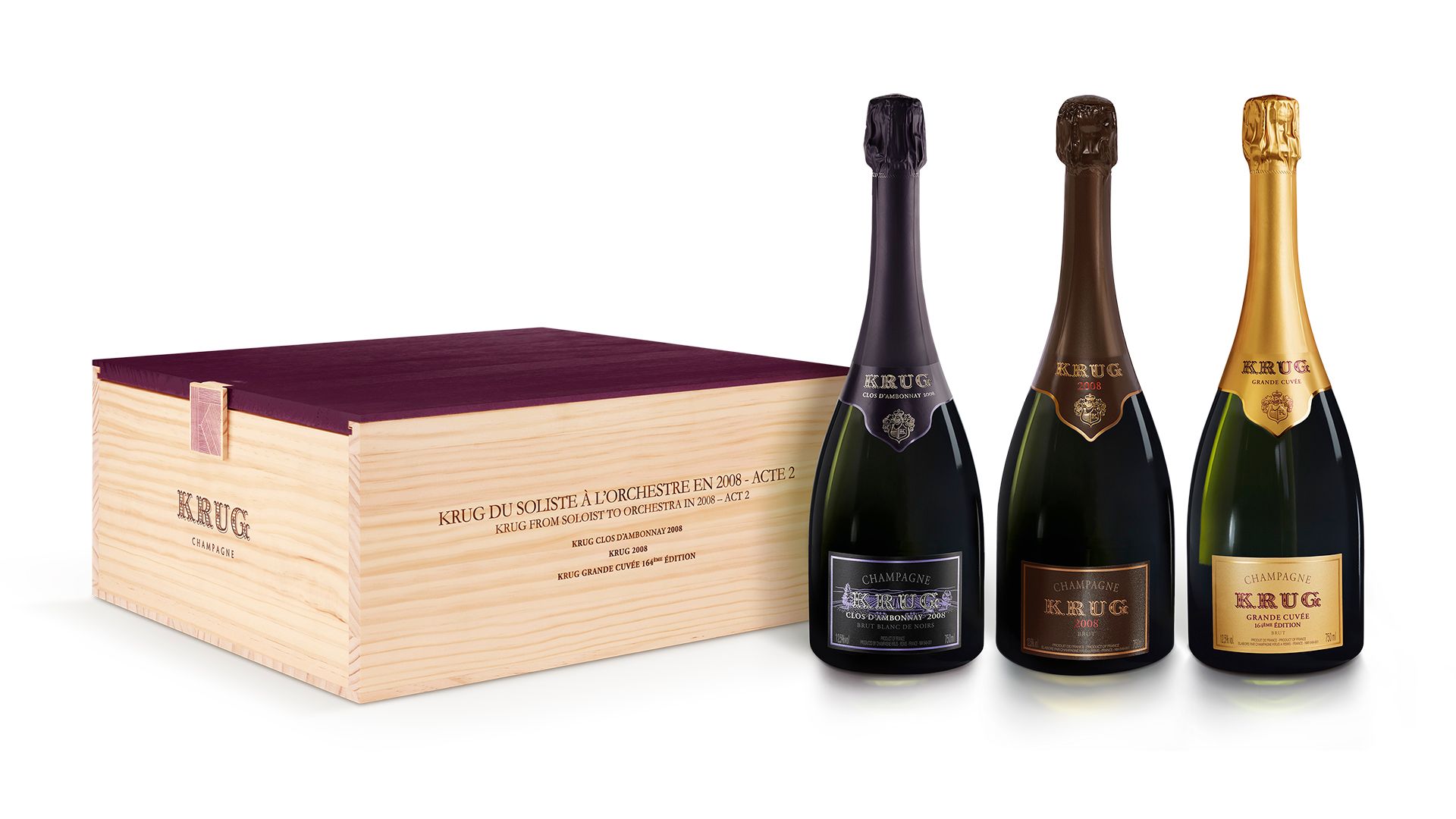 Krug 2008 Collection — Clos d’Ambonnay 2008, Krug 2008 & Grande Cuvée 164ème Edition
