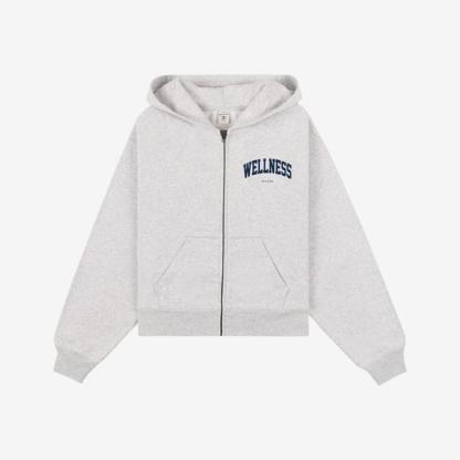 Sporty & Rich Wellness Ivy Cropped Zip Hoodie