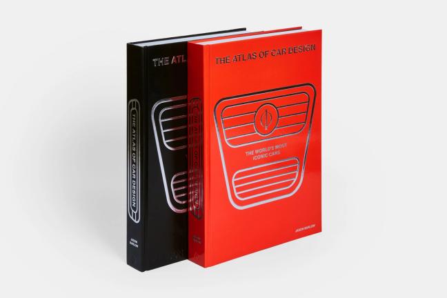 Two cover versions of The Atlas of Car Design: The World’s Most Iconic Cars; By Jason Barlow; Published by Phaidon