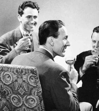 Men drinking cocktails cover