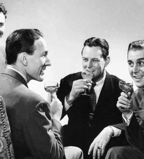 Men drinking cocktails cover