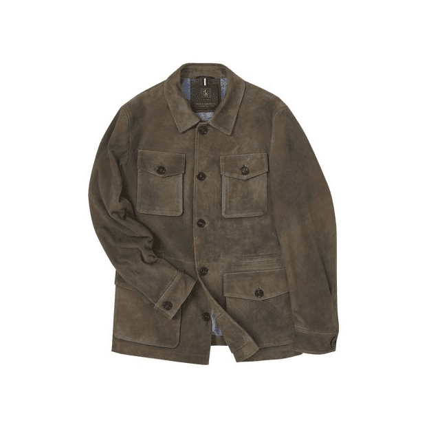 New & Lingwood Suede Safari Jacket