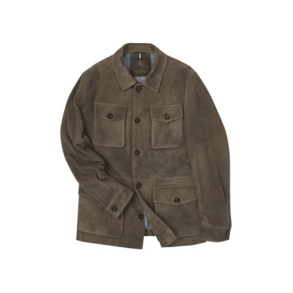 New & Lingwood Suede Safari Jacket