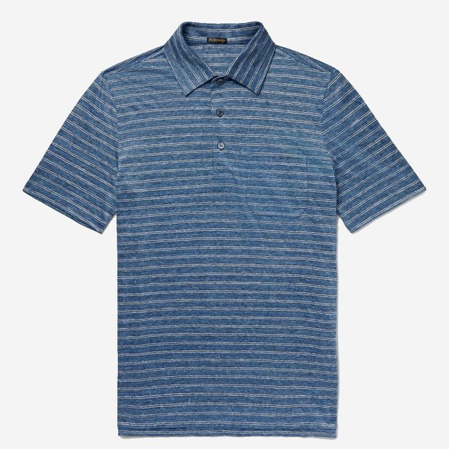 Rubinacci Striped Slub-Linen Polo Shirt