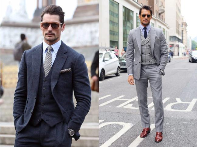 David Gandy 3 piece waistcoat suit