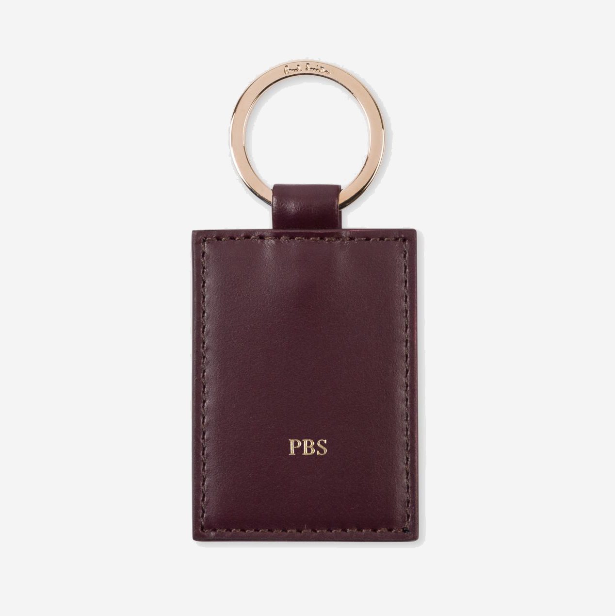 Paul Smith Damson Calf Leather Monogrammed Keyring