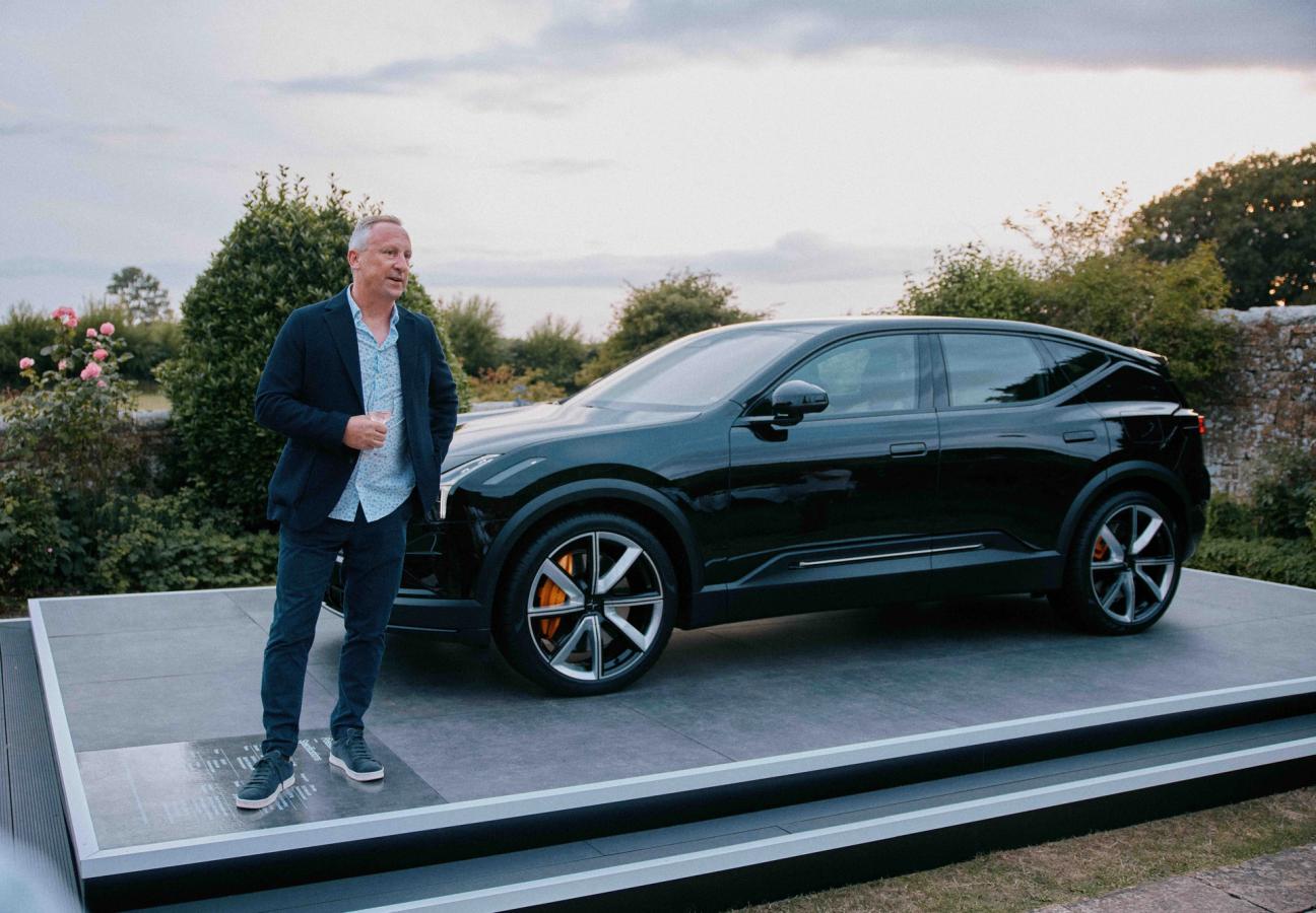 Jonathan Goodman presenting the Polestar model 3