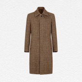 Brown Tweed Balmacaan Overcoat