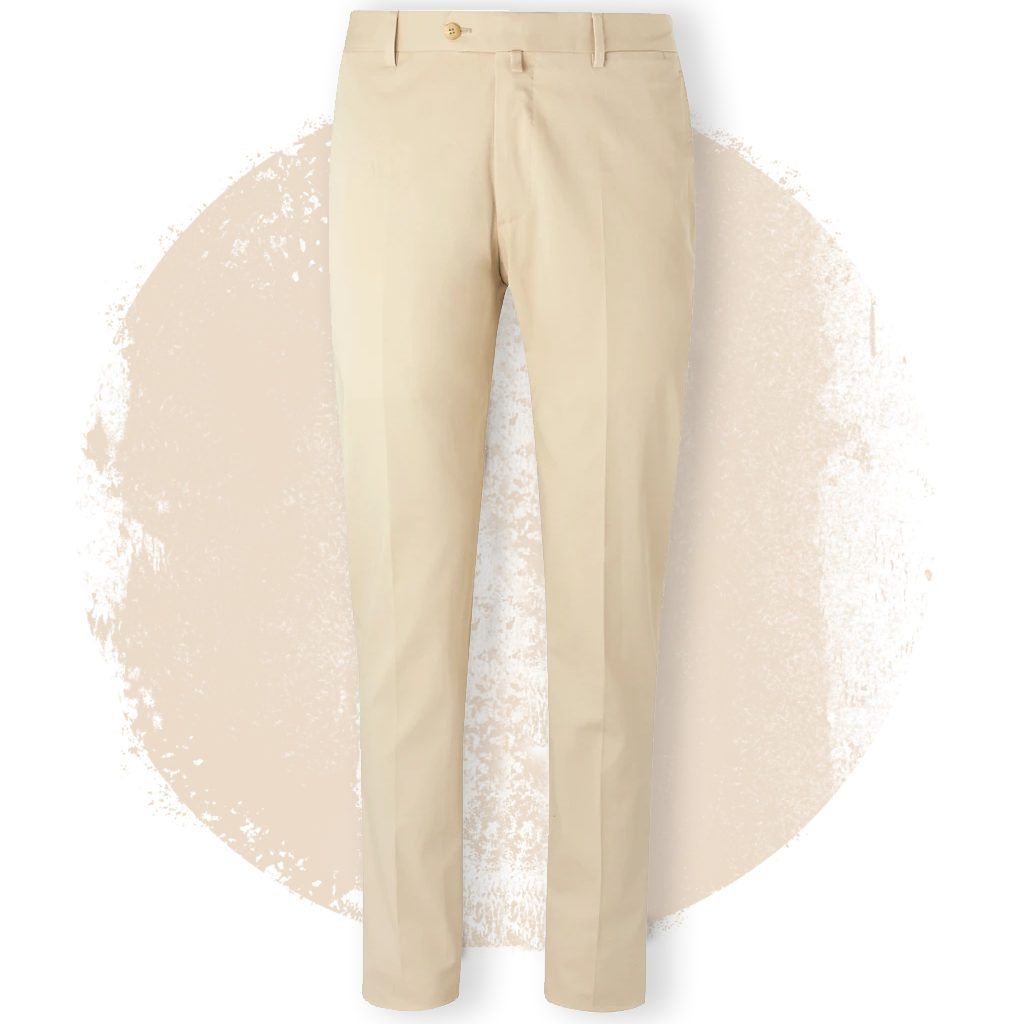 Caruso Light Beige Twill Trousers