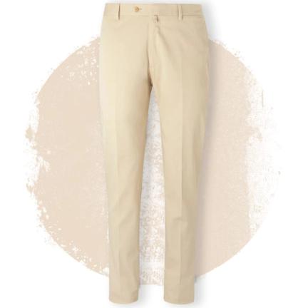 Caruso Light Beige Twill Trousers