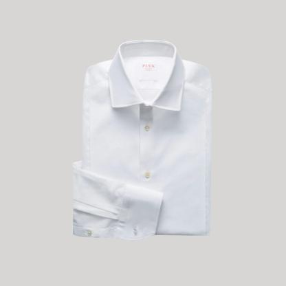 Pink Bib Voile Single Cuff Shirt