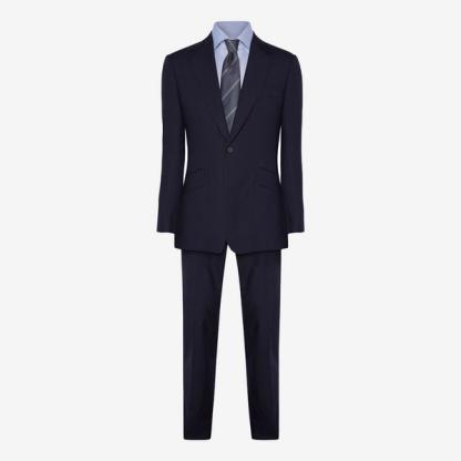 Huntsman Navy Wool Suit