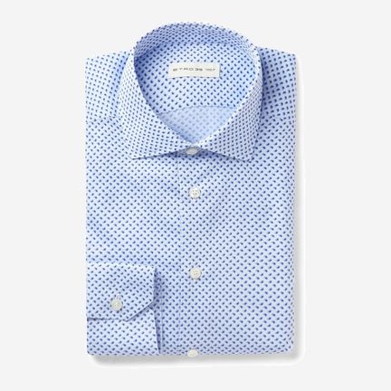 Etro Blue Paisley-Print Shirt