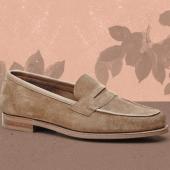 Unlined Duke Loafer in Mushroom Suede