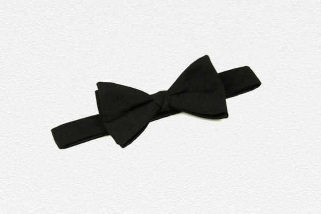 Emma Willis Black Barathea Silk Bow Tie