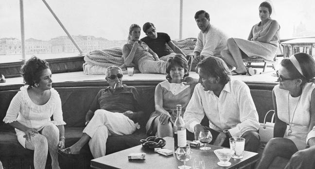 on board Christina O Onassis Super Yacht in 1950s 1960s
