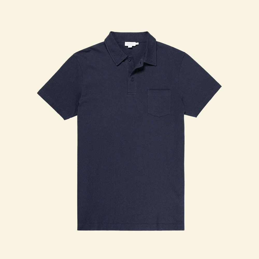 Men's Cotton Riviera Polo Shirt in Navy