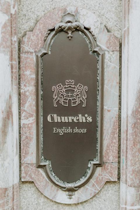Church's logo plack installed in the