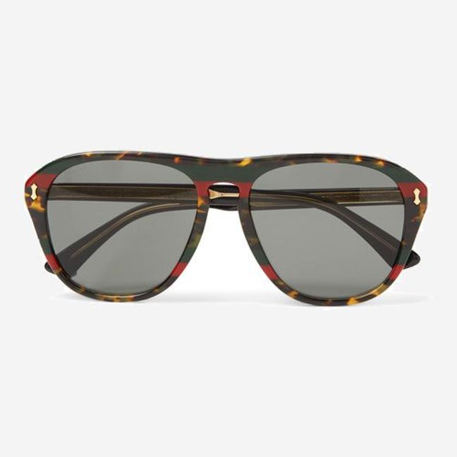 Gucci Aviator-Style Tortoiseshell Sunglasses