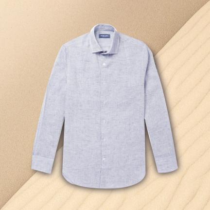 Frescobol Carioca Melange Linen Shirt