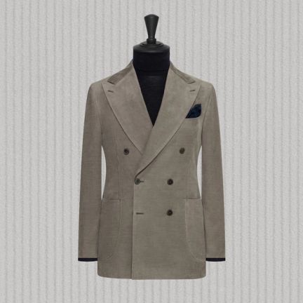 Clements and Church Grey Corduroy Suit