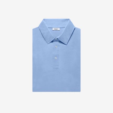 Niccolò P. Amalfi Blue Egyptian Cotton Polo Shirt 