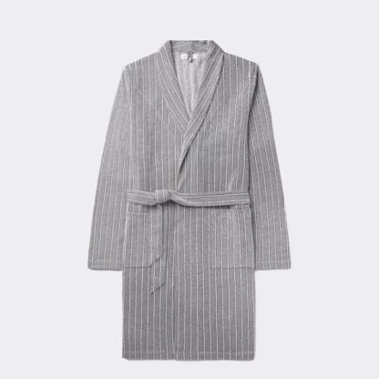 Hamilton and Hare Striped Cotton Robe