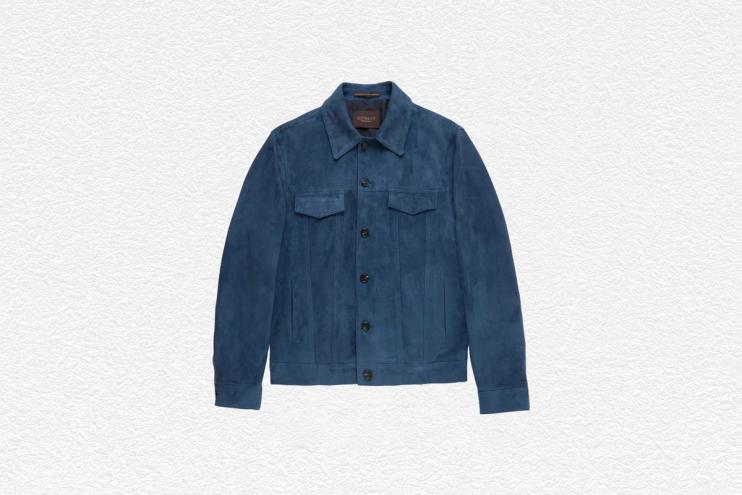 Suede Leather Trucker Jacket