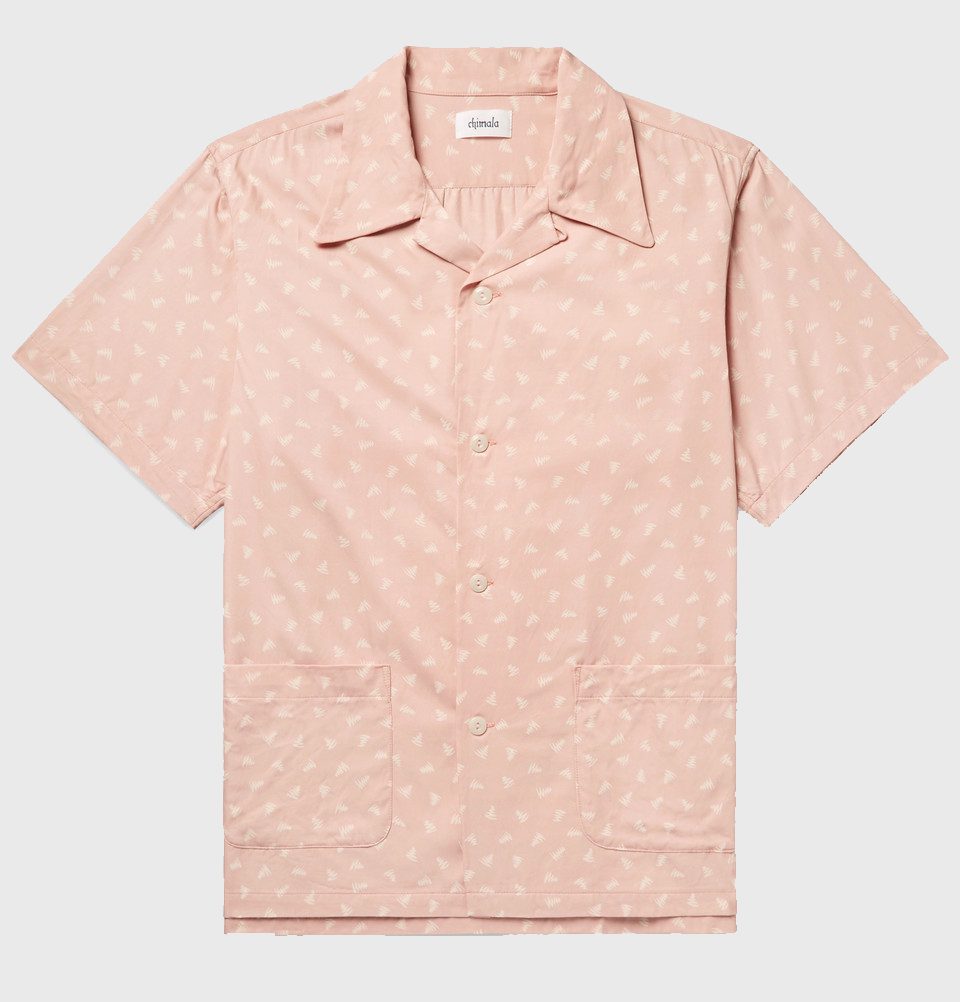 Chimala Camp-Collar Printed Woven Shirt