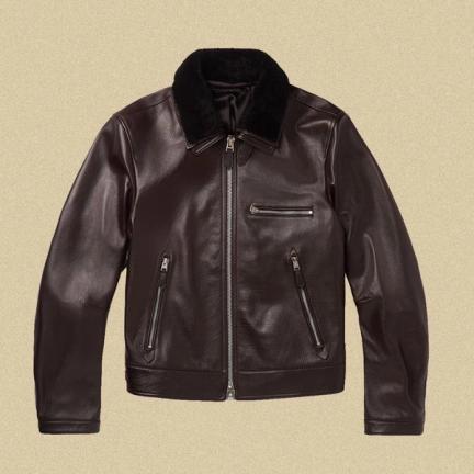Tom Ford Shearling-Trimmed Leather Jacket