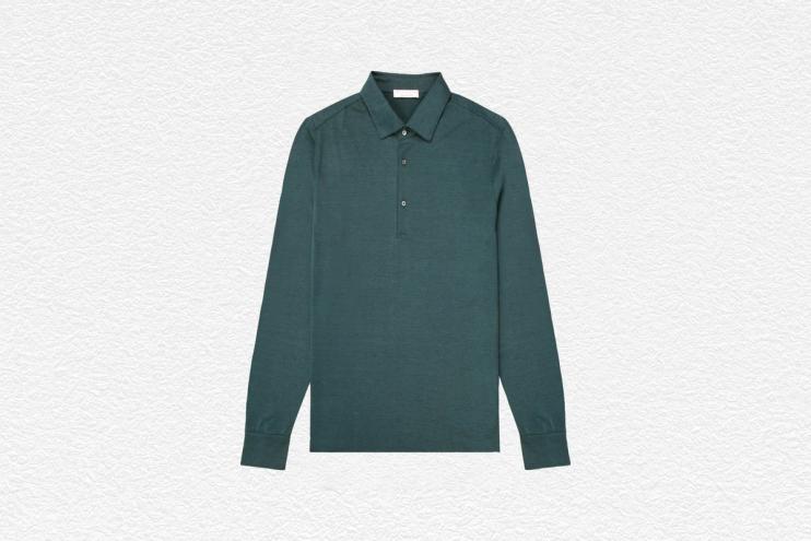 Silk-Cotton Polo Shirt